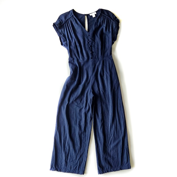 Monteau Navy Jumpsuit - Picture 1 of 11